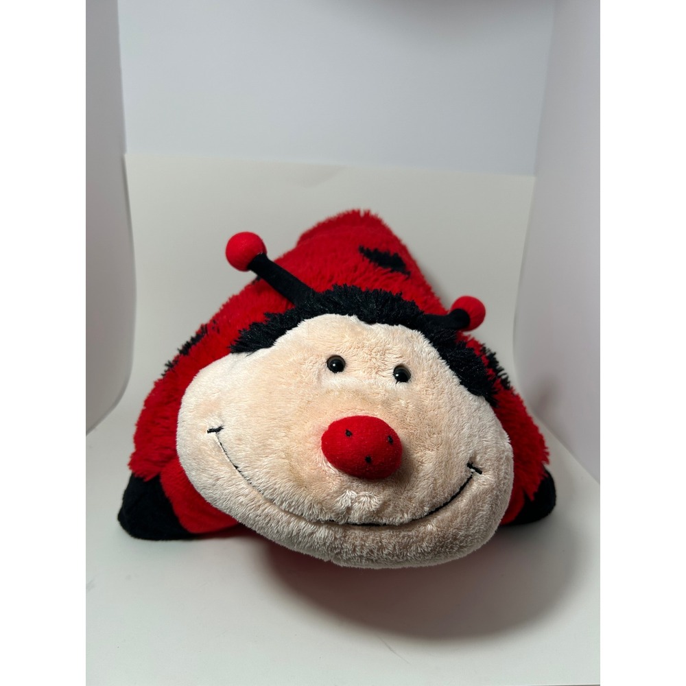 Pillow Pets Lady Luv Ladybug Plush Stuffed‎ Animal Red Black Spotted 18 inch